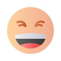 An editable icon of laughing emoji, easy to use and download vector