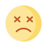 Grab this creative icon of disappointed emoji in modern style vector