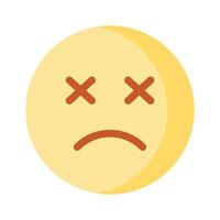 Grab this creative icon of disappointed emoji in modern style vector