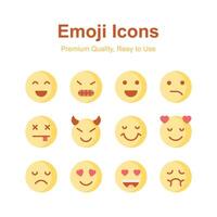 Beautifully designed emoji icons, ready to use in websites and mobile apps vector