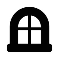 Glass window with different blocks, icon of window in modern style vector
