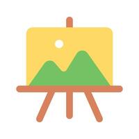 Landscape canvas painting in modern style, ready to use icon vector