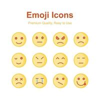 Pack of emoji icons in modern design style, ready to use and download vector