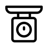 Weight scale design, weight machine icon in editable style vector