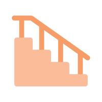 hermosamente diseñado de moda icono de escaleras, hogar escalera vector