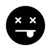Dead face emoji design, premium vector