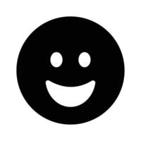 creativo de contento cara emoji en moderno estilo vector