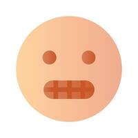 Grimacing emoji design, premium design vector