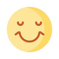 creativo de contento cara emoji en moderno estilo vector