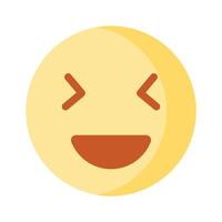 creativo de contento cara emoji en moderno estilo vector