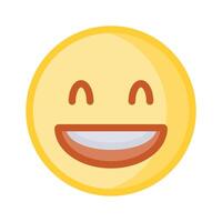 An editable icon of laughing emoji, easy to use and download vector