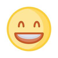 An editable icon of laughing emoji, easy to use and download vector