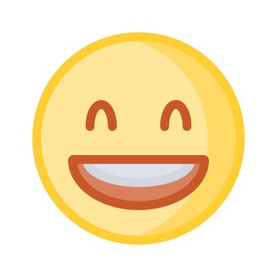 An editable icon of laughing emoji, easy to use and download