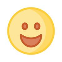 creativo de contento cara emoji en moderno estilo vector