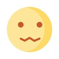 Nervous emoji design, ready to use vector