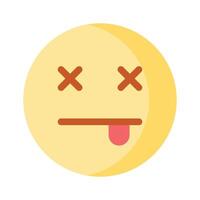 Dead face emoji design, premium vector