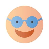 nerd emoji icono diseño, Listo para prima utilizar vector