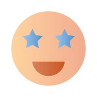 Get this creative excitement emoji in modern style vector