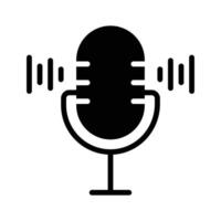 bien diseñado icono de micrófono, grabación mic diseño vector