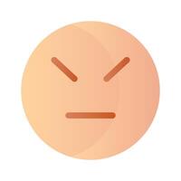 Emoticons face with straight mouth line and closed eyes icon vector