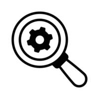 Search setting, search engine optimization icon design vector