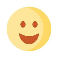 creativo de contento cara emoji en moderno estilo vector