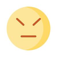 Emoticons face with straight mouth line and closed eyes icon vector