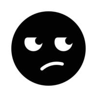 Pixel perfect icon of jealous emoji, isolated on white background vector