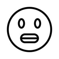 asustado emoji icono diseño, Listo a utilizar vector