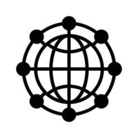 un icono de global red en moderno estilo, Listo a utilizar vector