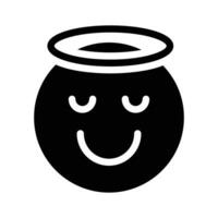 Perfectly designed icon of angel emoji, ready to use vector