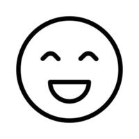 An editable icon of laughing emoji, easy to use and download vector