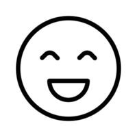 An editable icon of laughing emoji, easy to use and download vector