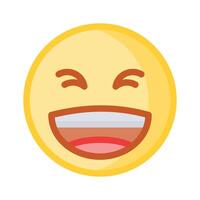 An editable icon of laughing emoji, easy to use and download vector