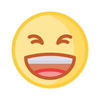 An editable icon of laughing emoji, easy to use and download vector