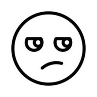 Pixel perfect icon of jealous emoji, isolated on white background vector