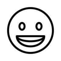 An editable icon of laughing emoji, easy to use and download vector