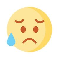 obtener tu manos en perfectamente diseñado triste emoji icono, personalizable vector