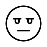 aburrido cara expresión, icono de aburrido emojis, prima vector