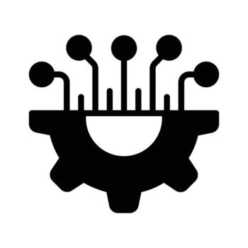 Get your hands on this beautifully designed icon of data integration, digital technology vector