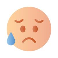 obtener tu manos en perfectamente diseñado triste emoji icono, personalizable vector