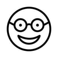 nerd emoji icono diseño, Listo para prima utilizar vector