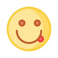 remium de saboreando emoji en moderno estilo vector