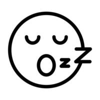 somnoliento, durmiendo, cansancio emoji diseño vector