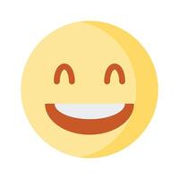 An editable icon of laughing emoji, easy to use and download vector