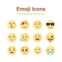 Carefully crafted amazing emoji icons set, cute expressions vector