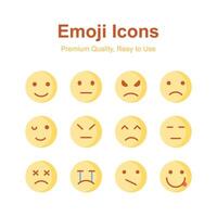 Pack of emoji icons in modern design style, ready to use and download vector