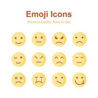 Pack of emoji icons in modern design style, ready to use and download vector