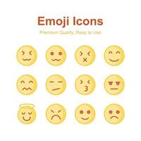 emoji íconos colocar, de moda diseños, Listo para prima utilizar vector