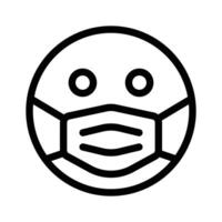 Ill emoji design, face mask on emoji face vector